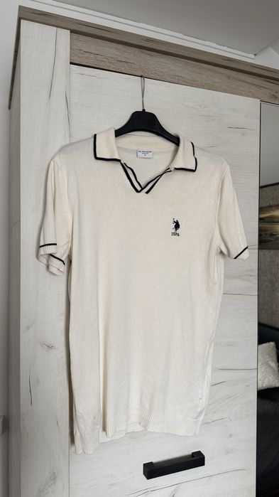 Tricou  US Polo alb