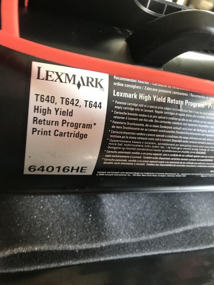 Lexmark 64016he toner cartus lexmark t640 t642 t644