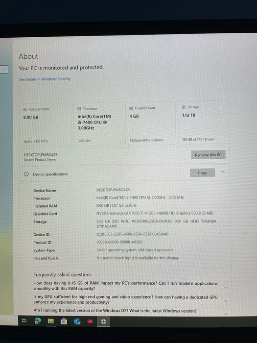 Calculator gaming + monitor+ tastatura