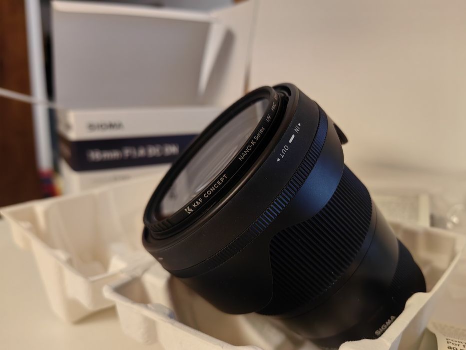 Обектив Сигма Sigma 16mm f1,4 DC DN Canon EF-M + cpl Filter +UV филтър