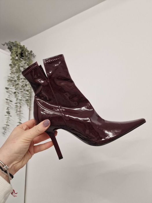 Botine ZARA burgundy