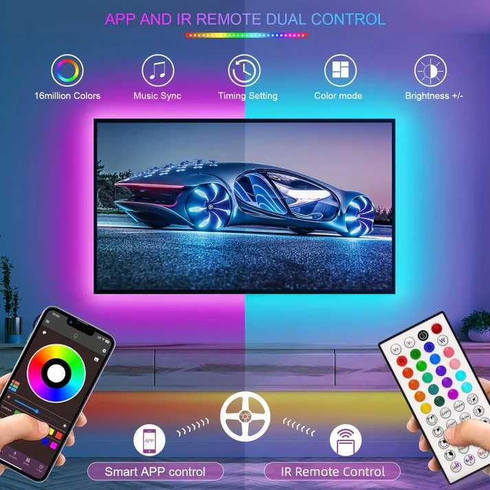 Banda LED RGB Music Sync