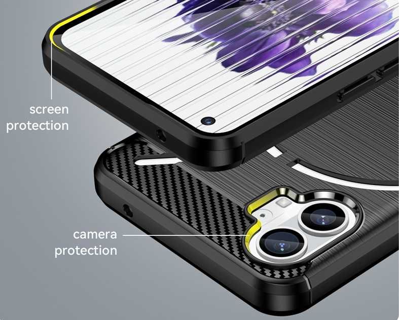 Nothing Phone 2 / 2A / 2A Plus - Удароустойчив Кейс Гръб CARBON