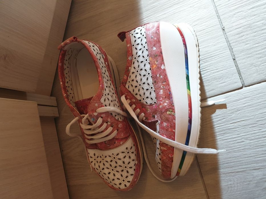 Adidasi casual cu platforma piele 36