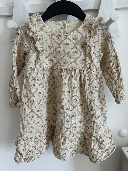 Рокля с дълъг ръкав 92-98