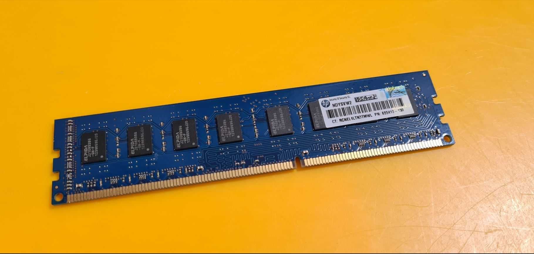 4GB DDR3 Desktop,1x4GB,Elpida,1600Mhz,PC3-12800,CL11,Doble Sided