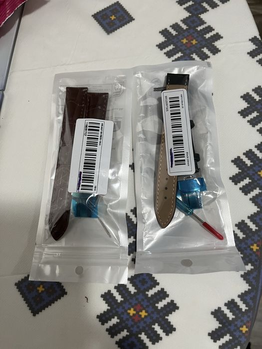 Curea din piele 18 mm sigilata cu catarama stil fluture pentru ceas