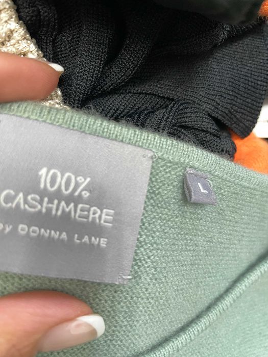 CASHMERE by DONNA LANE размер L дамски кашмирен пуловер 100% КАШМИР