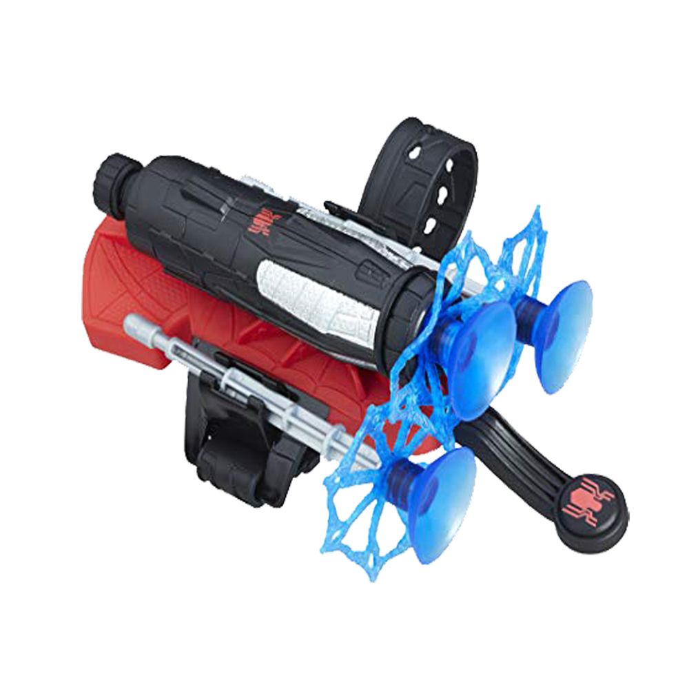 Set costum Spiderman S, 100-110 cm si doua lansatoare cu ventuze