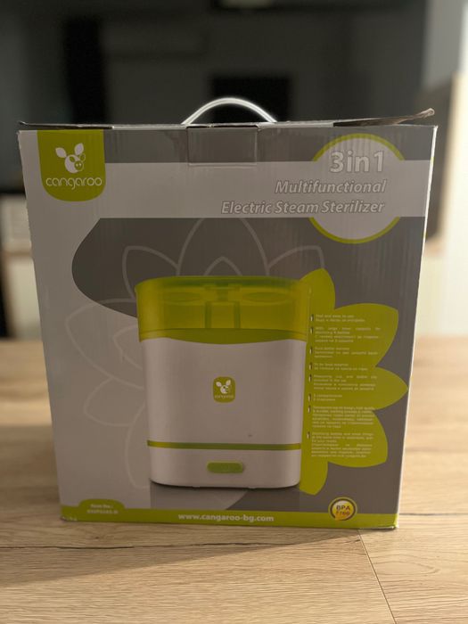 Електрически парен стерилизатор 3в1 сив