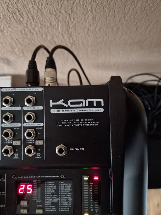 Mixer activ KAM KMD10 – 14 canale, 750W, efecte digitale, impecabil