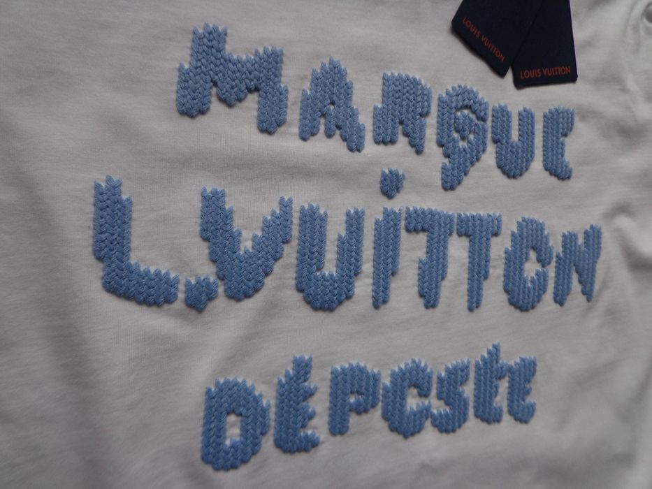 Мъжка тениска Louis Vuitton Embroidered Signature T shirt