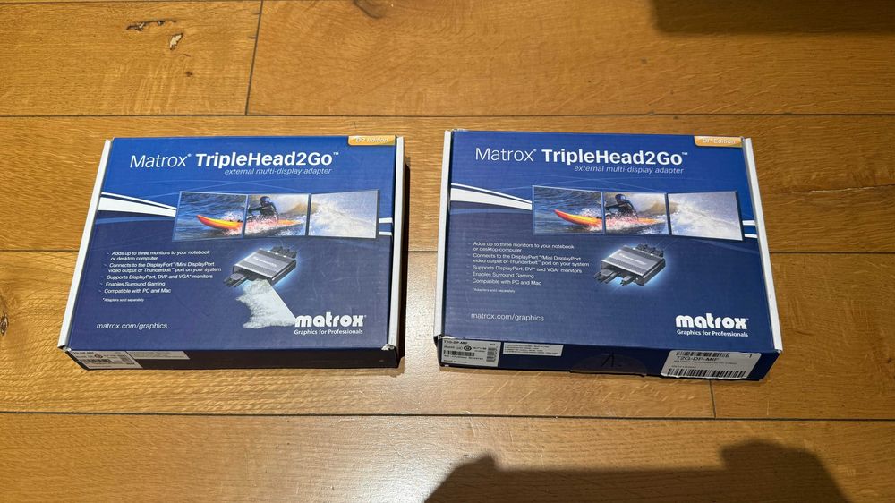 Set 3x Matrox TripleHead2Go (DP + Digital) - Soluție Multi-Monitor Pro