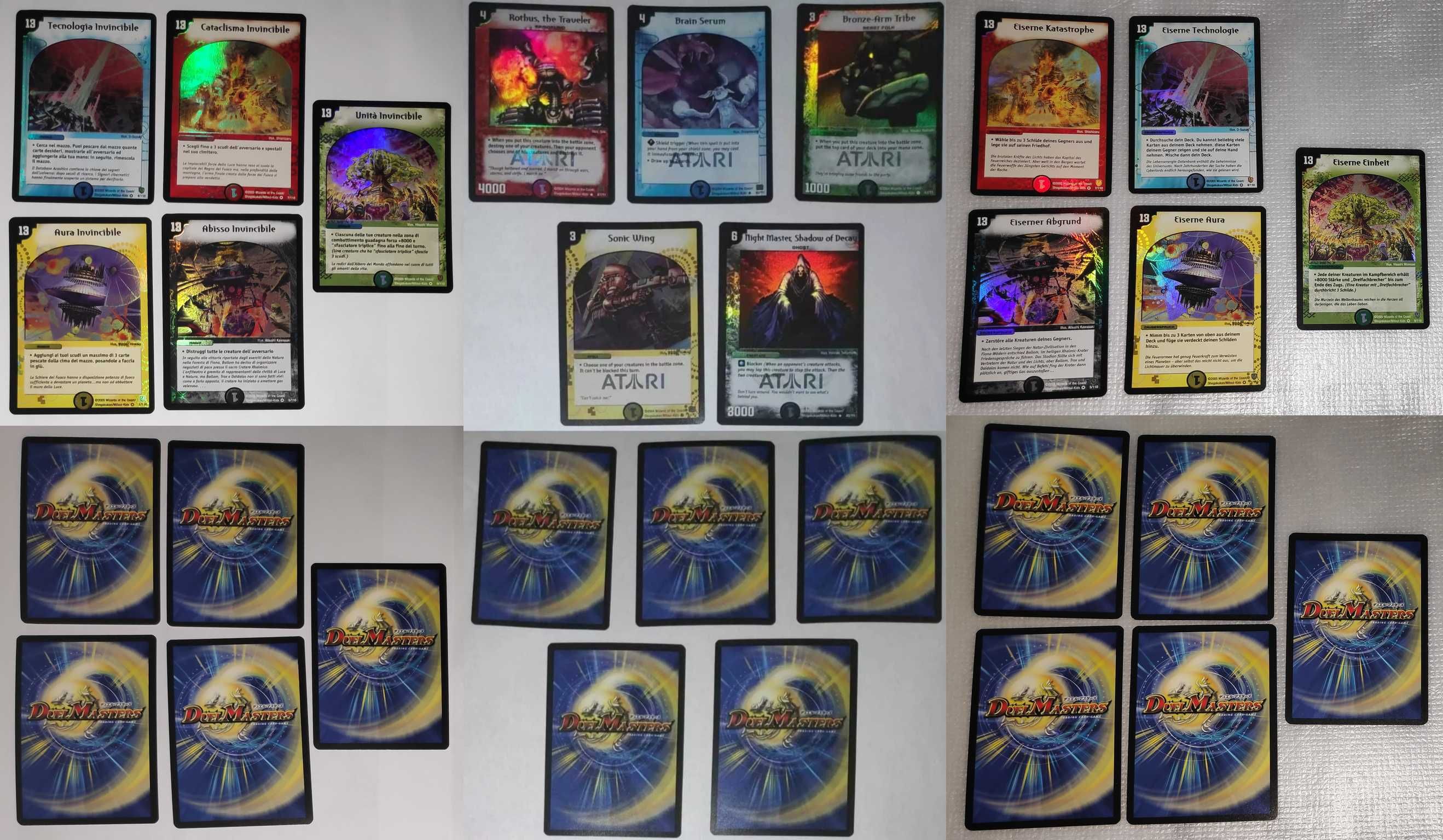 Carti Duel Masters Originale VERY RARE EN apa foc dark lumina natura