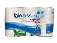 хартия тоалетна IGIENISSIMA 3 пластова 1,2кг внос ИТАЛИЯ ТОП качество