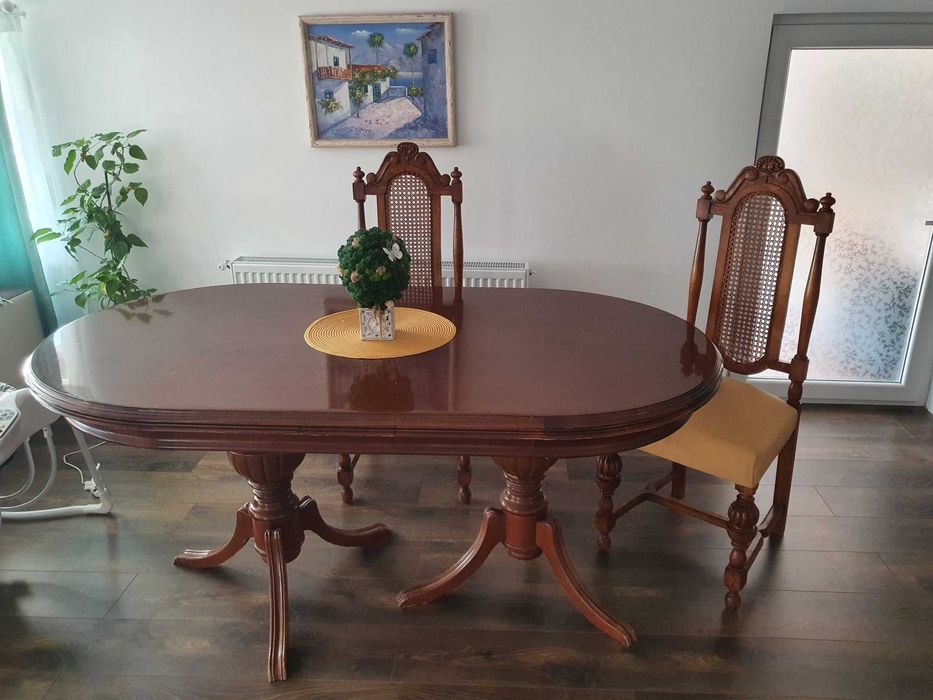 masa extensibila cu sase scaune