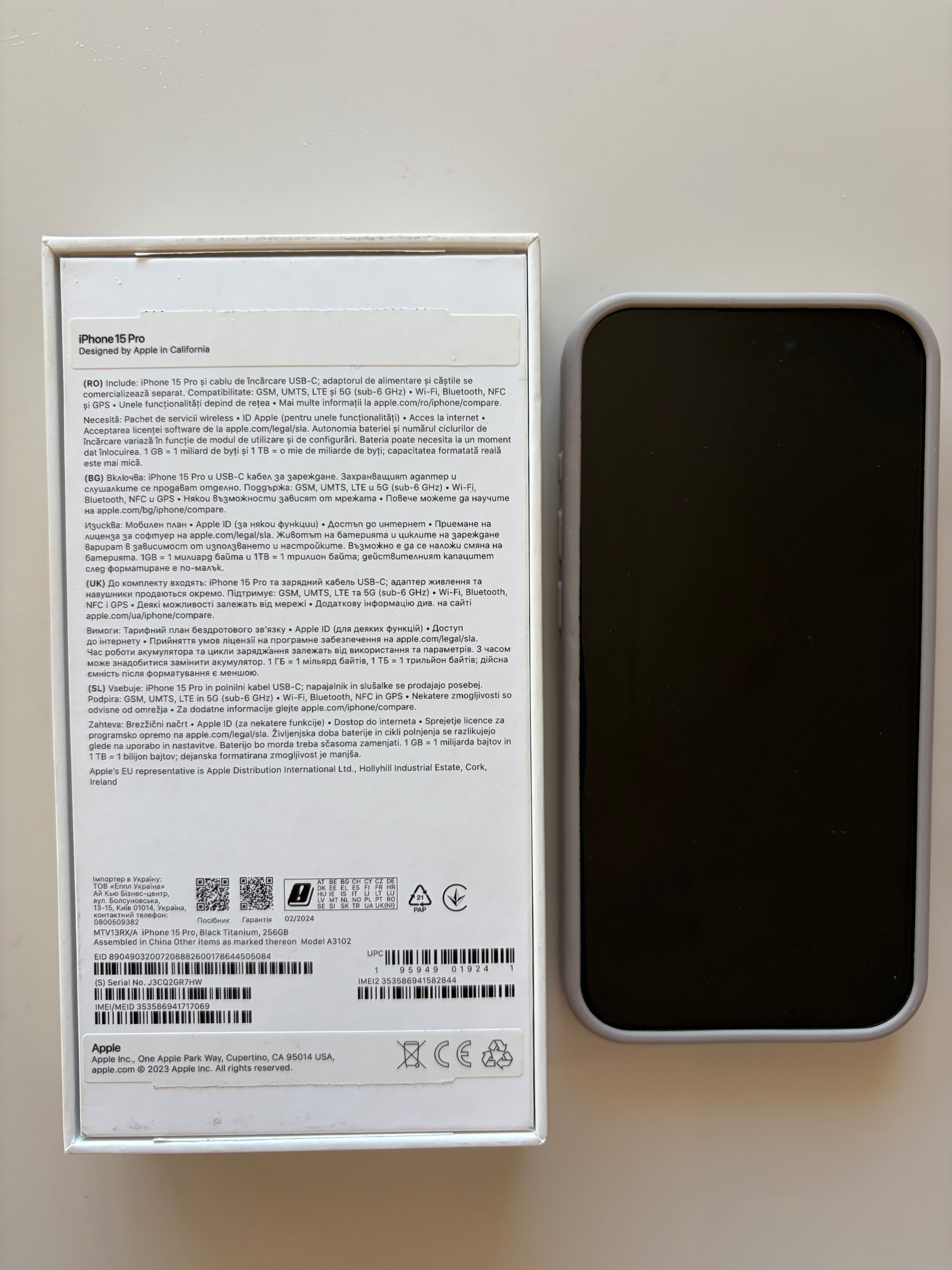 iPhone 15 Pro Titanium Grey 100% батерия
