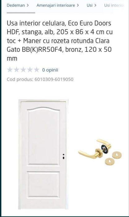 Ușa camera interior