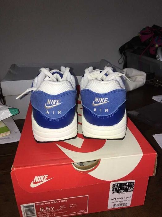 Adidasi Nike Air max 1 Gs White Gym Blue-36.5