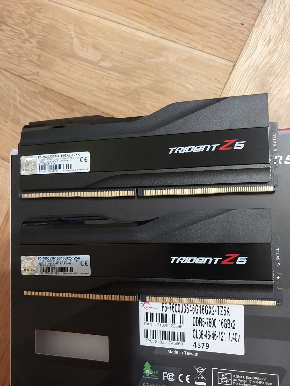 32GB DDR5 G.Skill TridentZ, 7600MHz, CL36