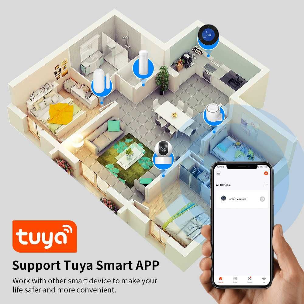 Tuya, Smartlife - 5mpx WiFi камера за видеонаблюдение PTZ (въртяща)