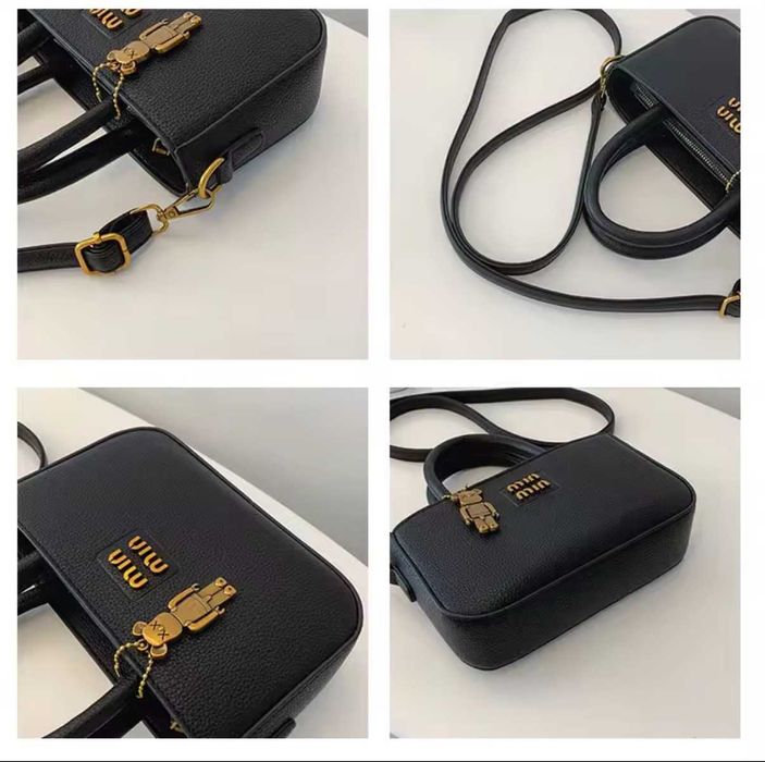 Дамска кожена чанта NL Miu Blk