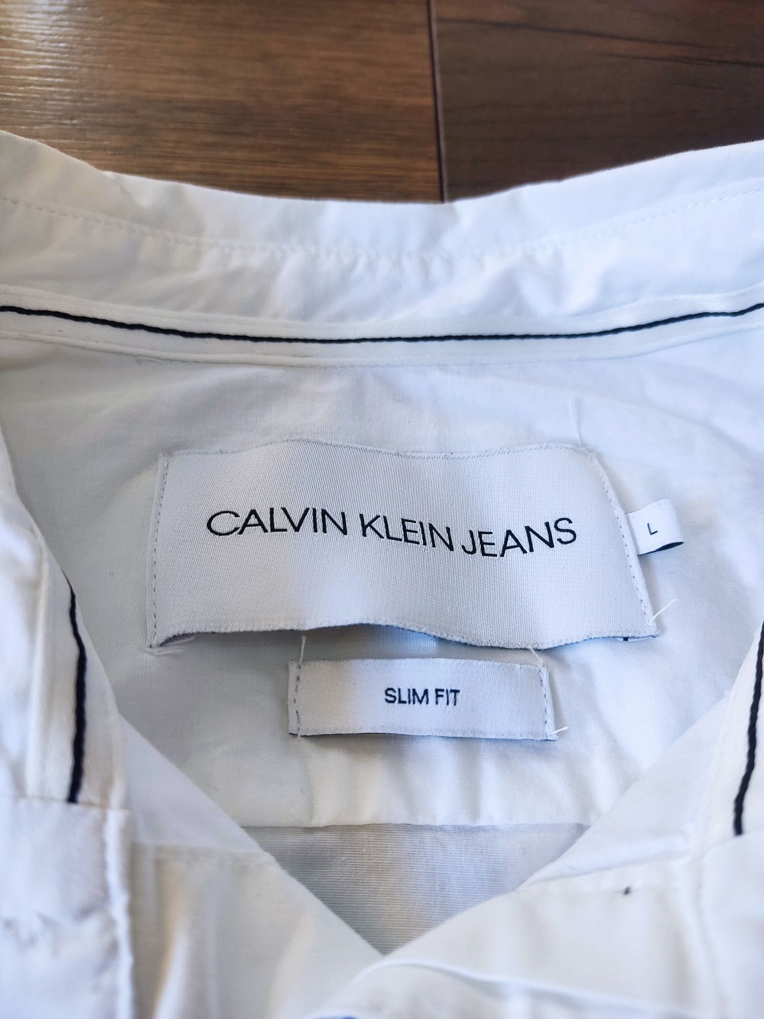 Calvin Klein бяла мъжка риза