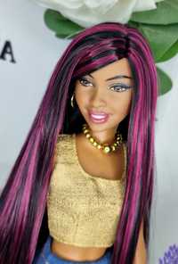 Papusa Barbie Custom Nikki  OOAK Desiree AA Reroot Vintage