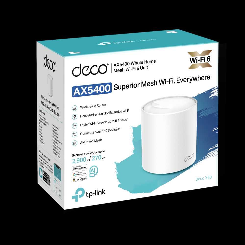 Wi-Fi роутер TP-Link  	Deco X60(1-pack) AX3000