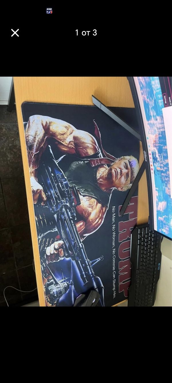 No Man, No woman no commie can stump him Trump mousepad 80x40