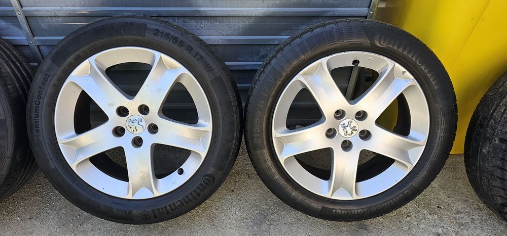 Jante Peugeot 407 R17 + roata de rezerva de aceleași dimensiuni