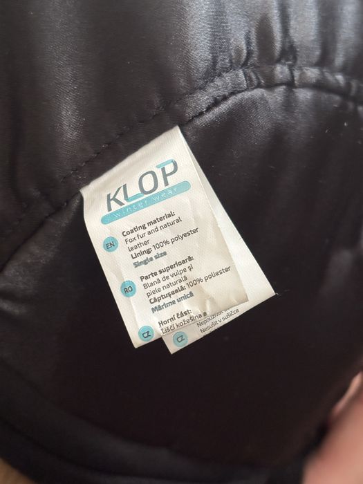 Pălărie din piele naturală și blană de vulpe