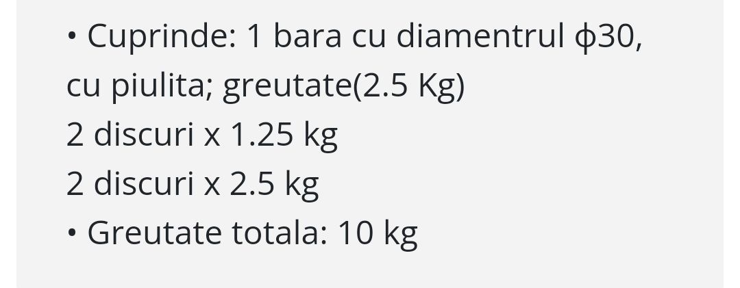 Haltera cu discuri negre 40kg