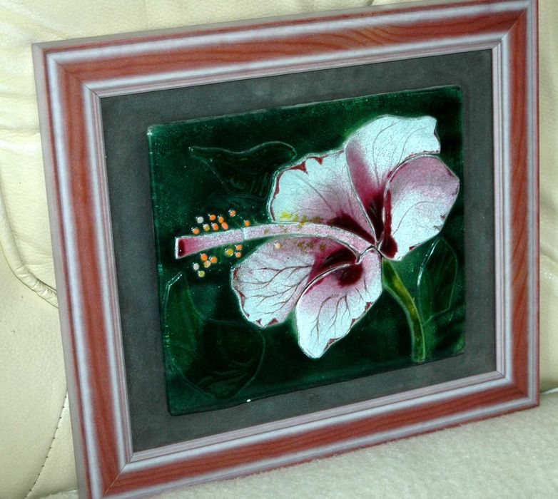 Tablou arta sticla in relief foarte deosebit dimensiuni 34 30 colectie