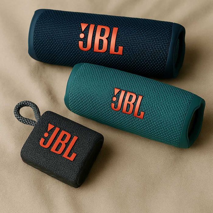 JBL Flip 6, Charge 5 и Go 3.
