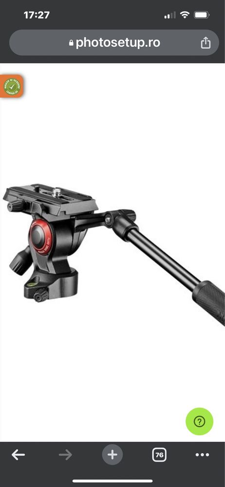 Manfrotto Cap video fluid Befree Live