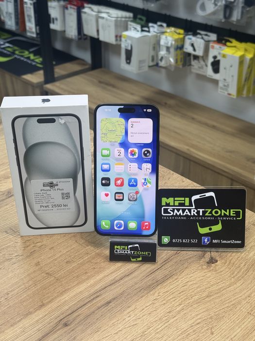 iPhone 15 Plus Black 128Gb - Stare foarte buna - Garantie 12 luni