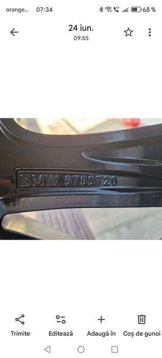 Vând jante BMW r17
