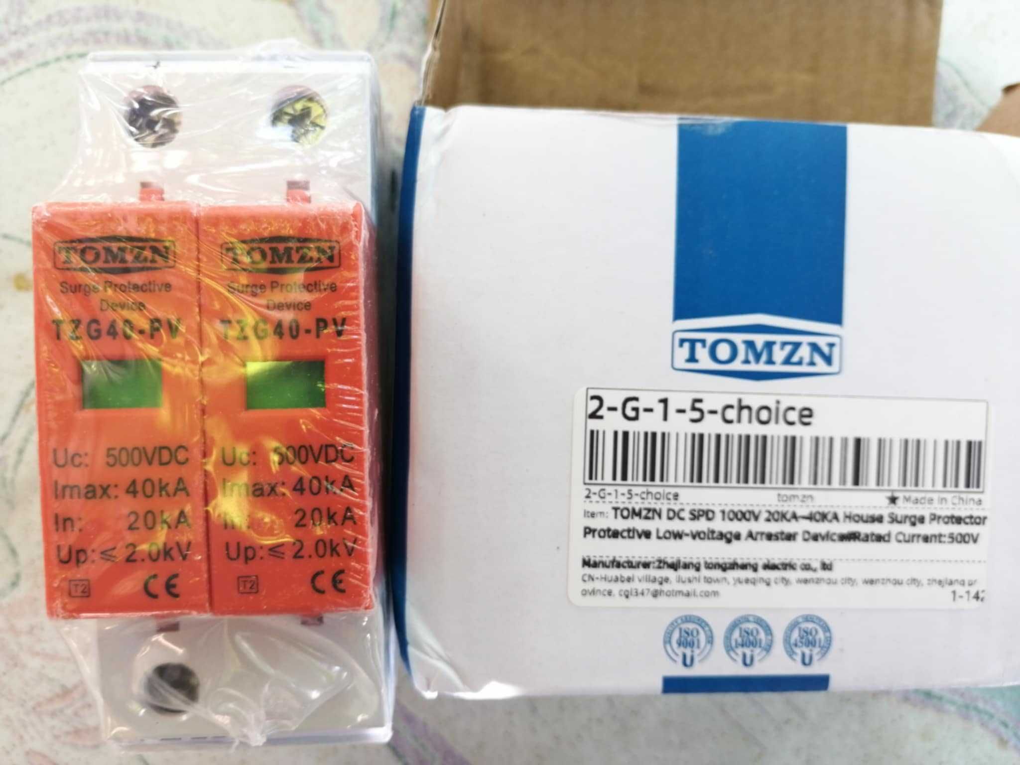 Катоден отводител 2P DC / 500V 20-40ka