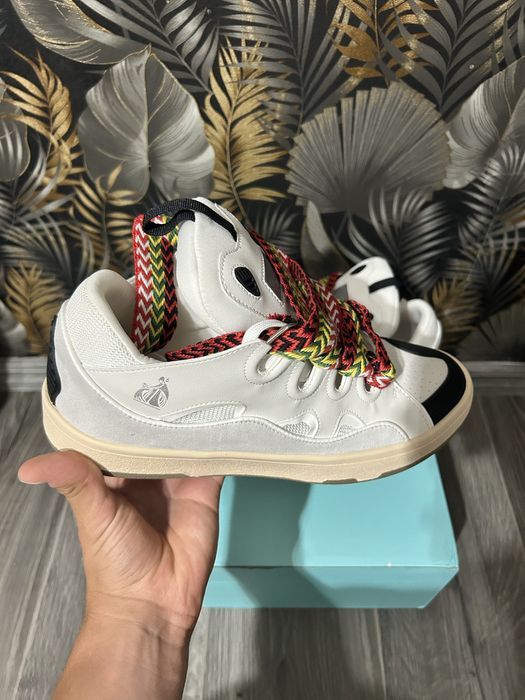 lanvin curb round toe lace up