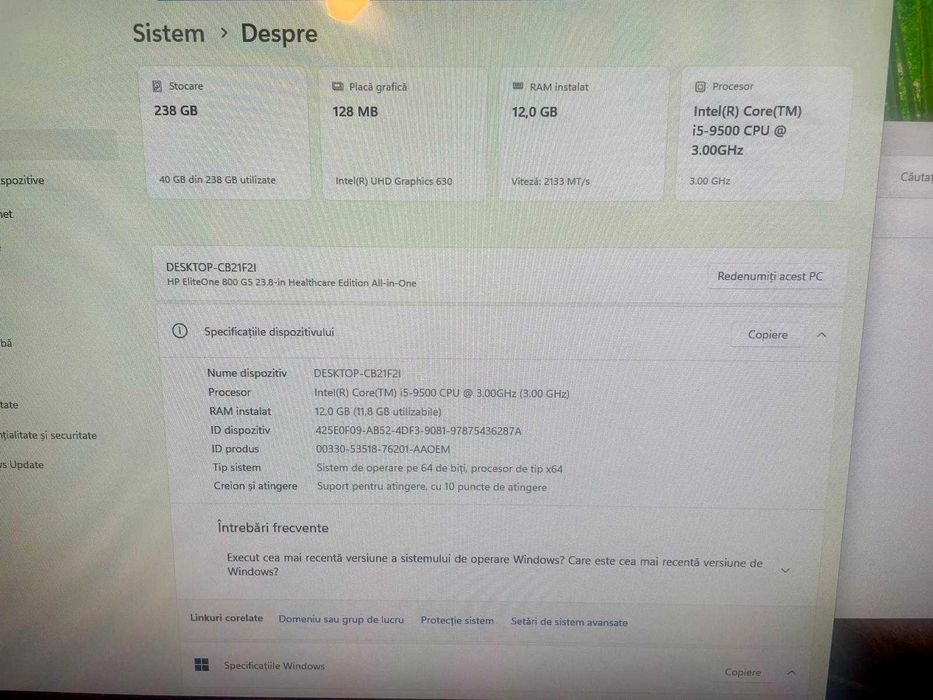 Pachet Birou Premium – HP EliteOne  + Braț Suport + Tastatură&Mouse