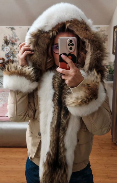 geaca cu blana naturala