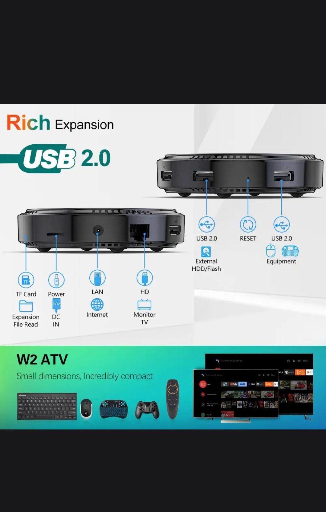 Смарт приставка VONTAR W2 ATV 4/32