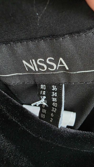 Rochie neagra de catifea Nissa