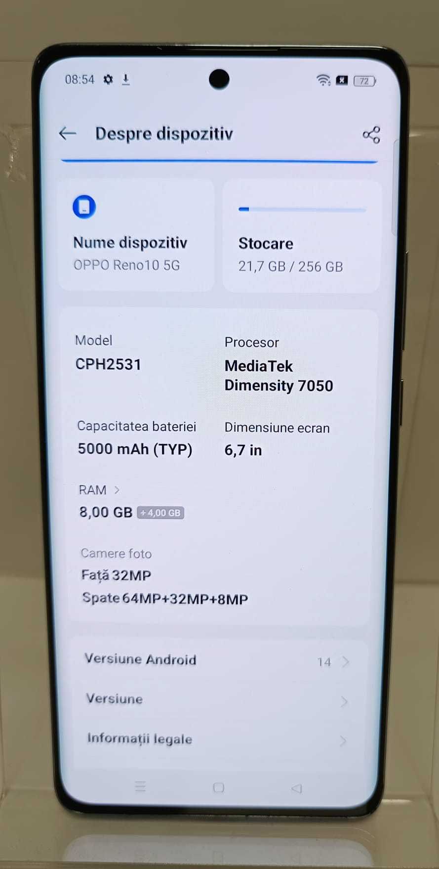[AG 35] Telefon Oppo Reno 10 5G B.29841 /Garantie 2 ani /  650 Lei