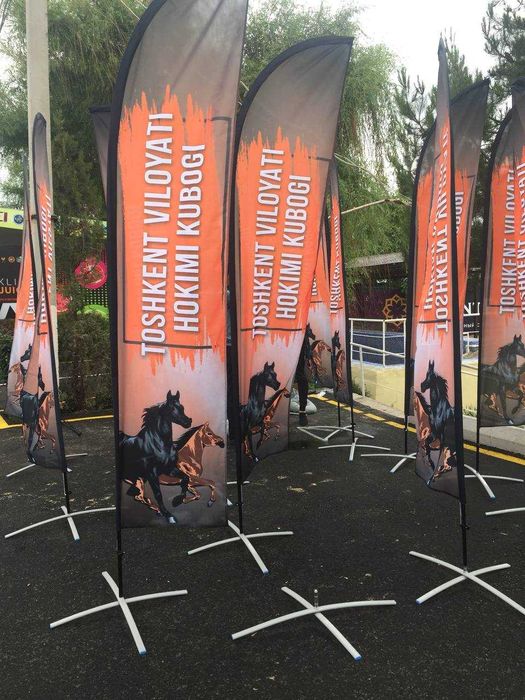 Флаги. Флагштоки. Брендовые флаги с каркасом. Bayroq.