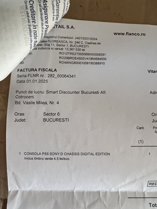 Play station 5 slim memorie 1 tb