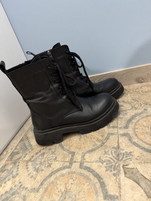 Черни Боти от естествена кожа