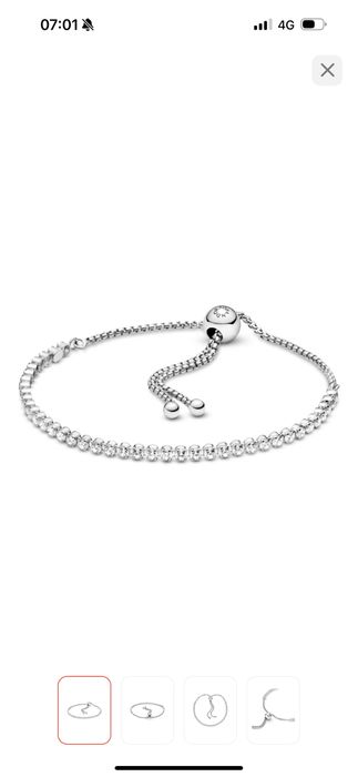 Теннисный браслет пандора