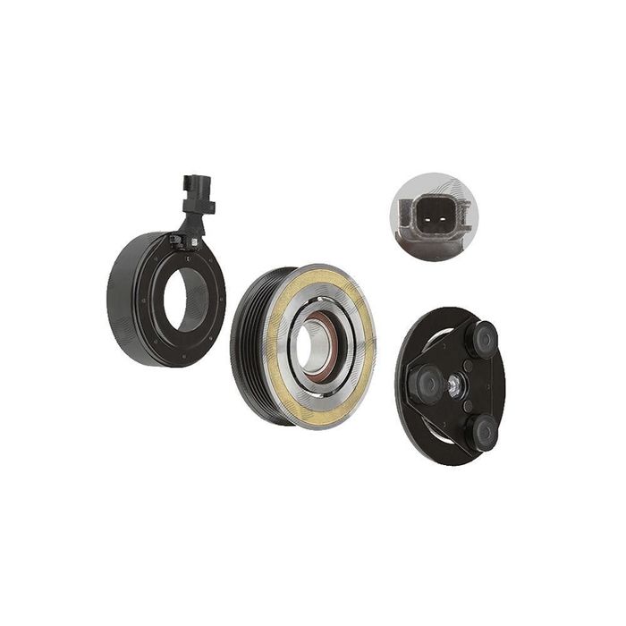 Cupla magnetica ambreiaj compresor A/C diametru 110 mm cu 6 caneluri, tip Visteon VS16; Ford Galaxy 2006-2015, Mondeo 2007-2015, S-Max 2006-2015 motorizari 1, 8/2,0 TDCI; Volvo S80 2006-2015; V70 2007-2016